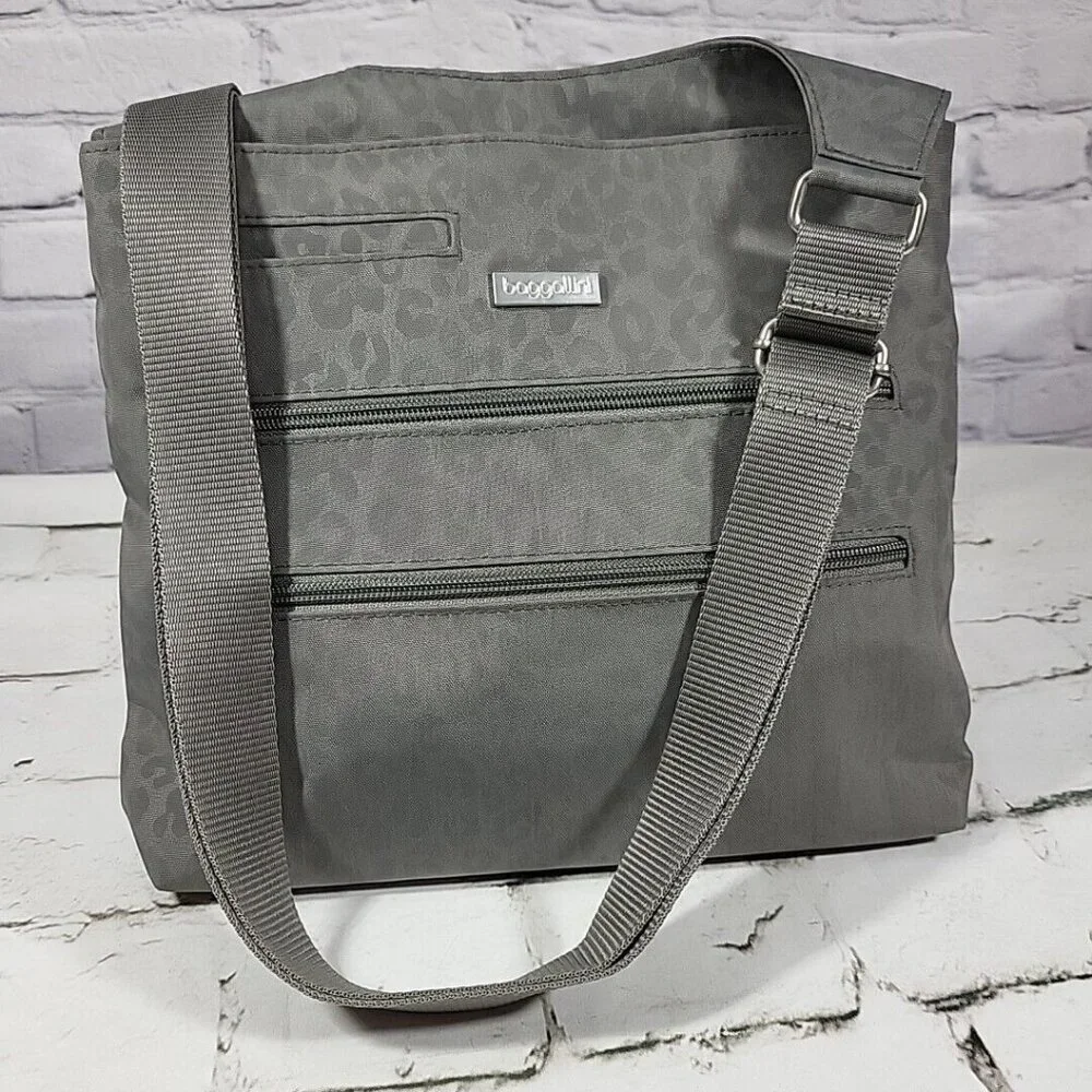 Baggalinni  Crossbody Bag Tote Bag Purse Womens Gray‎ Multi-Pocket